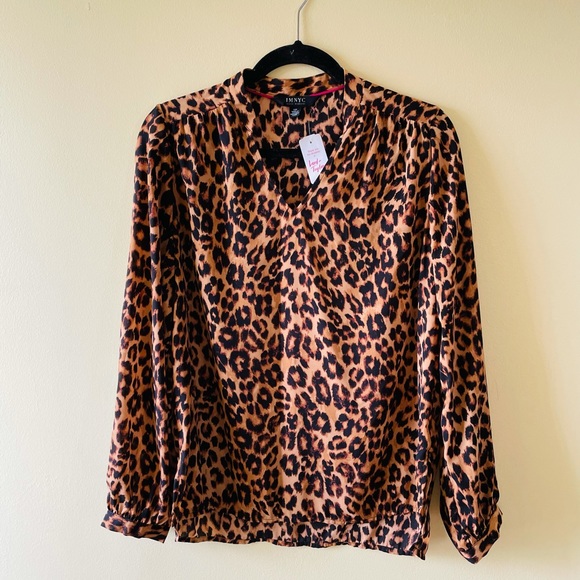 Women’s IMNYC Cheetah Print Blouse - Picture 1 of 3